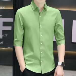 Slim-fit Half-sleeve Shirt For Men