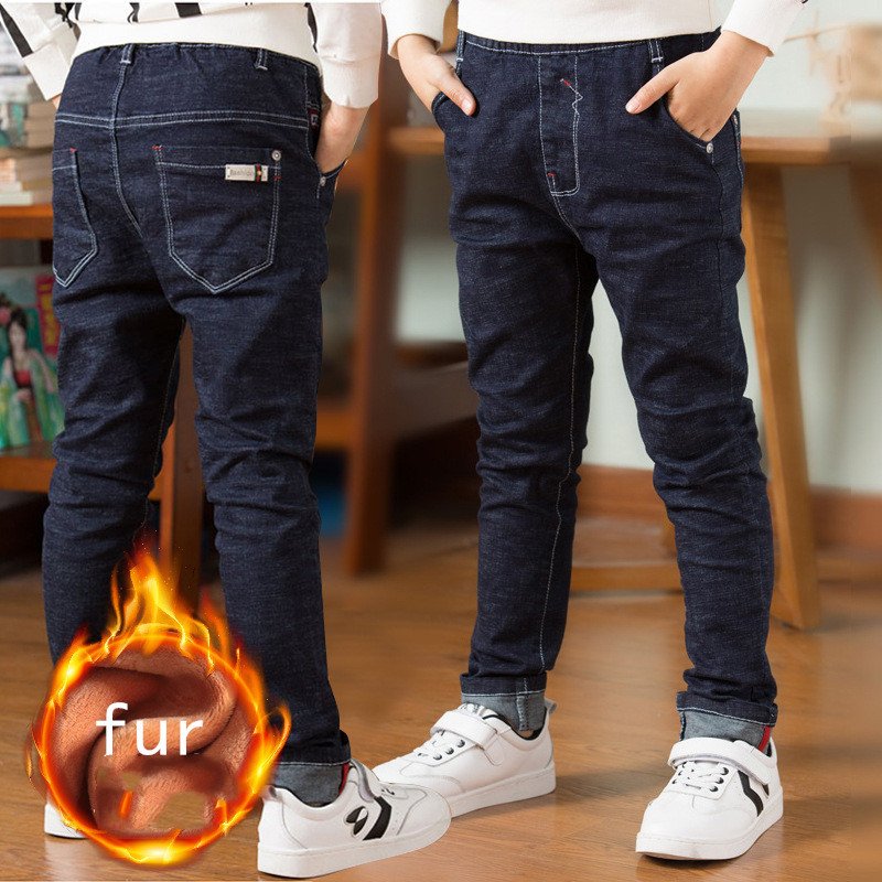Boys' Jeans With Thick Fleece - Image 4