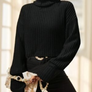 Essnce Turtleneck Drop Shoulder Tee