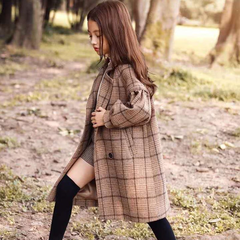 Girls' Woolen Coats For  Big Children - Image 2