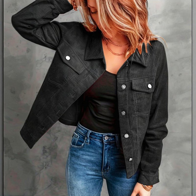Women's Corduroy Long Sleeve Jacket - Image 3