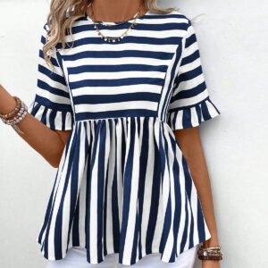 Ruffled Sleeves Summer Women's Top Shirt