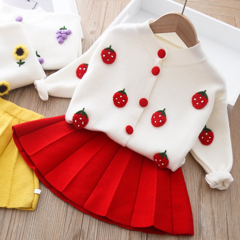 Two-piece Baby Girl Mink Wool Sweater Dress - Image 6