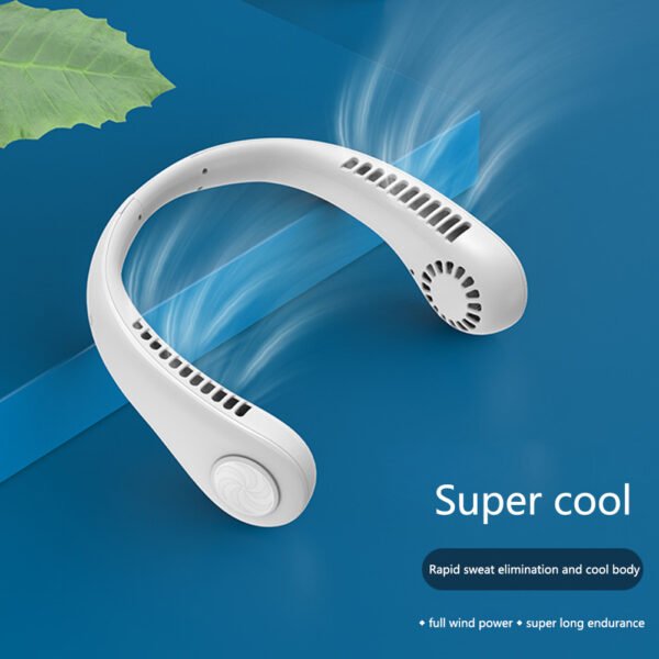 Hanging Neck Fan Portable Cooling Fan USB Leafless 360 Degree Neckband Fan 78 Surround Air Outlets 4000Mah Rechargeable - Image 7