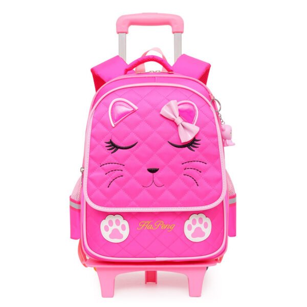 Children's Two-three-wheel Trolley Schoolbag Detachable - Image 7