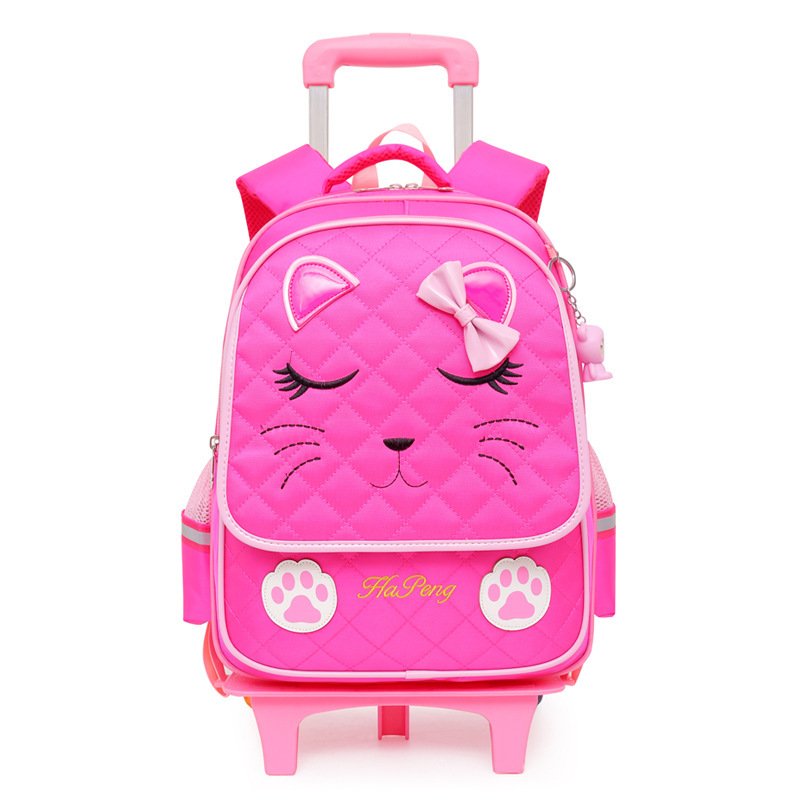 Children's Two-three-wheel Trolley Schoolbag Detachable - Image 7