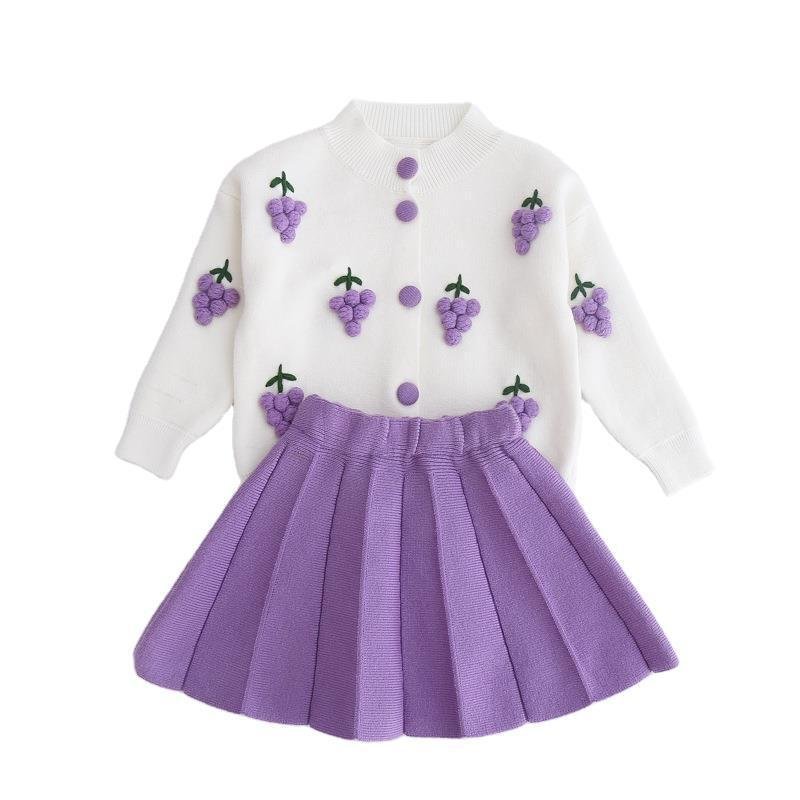 Two-piece Baby Girl Mink Wool Sweater Dress - Image 4