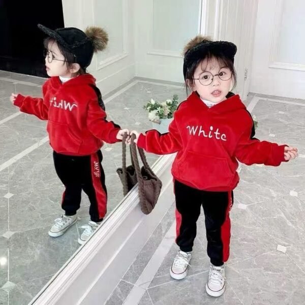 Girls Autumn And Winter Outfits Gold Velvet Thickening - Image 7