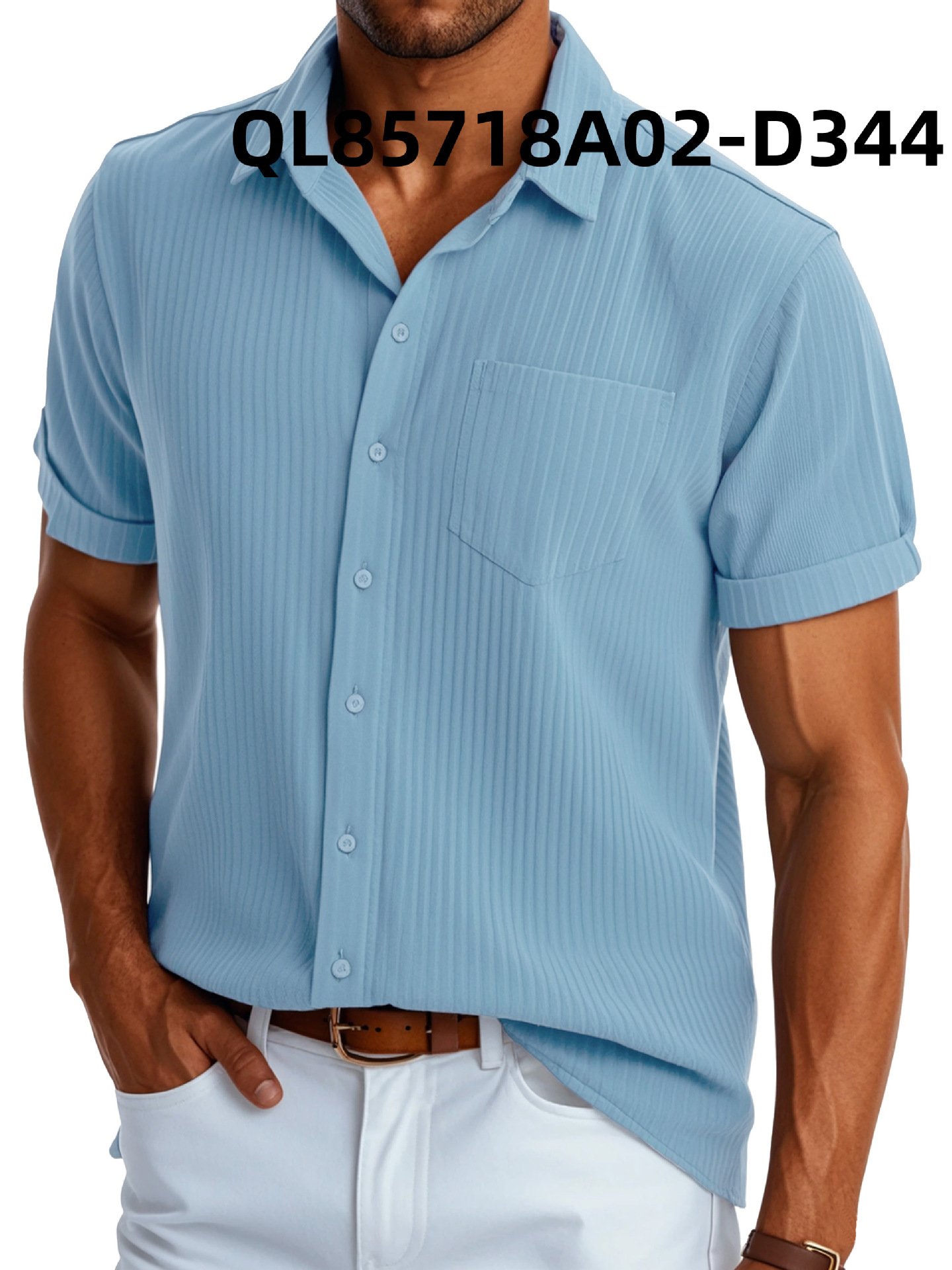 Men's Loose Trendy Short Sleeve Lapel Shirt - Image 5