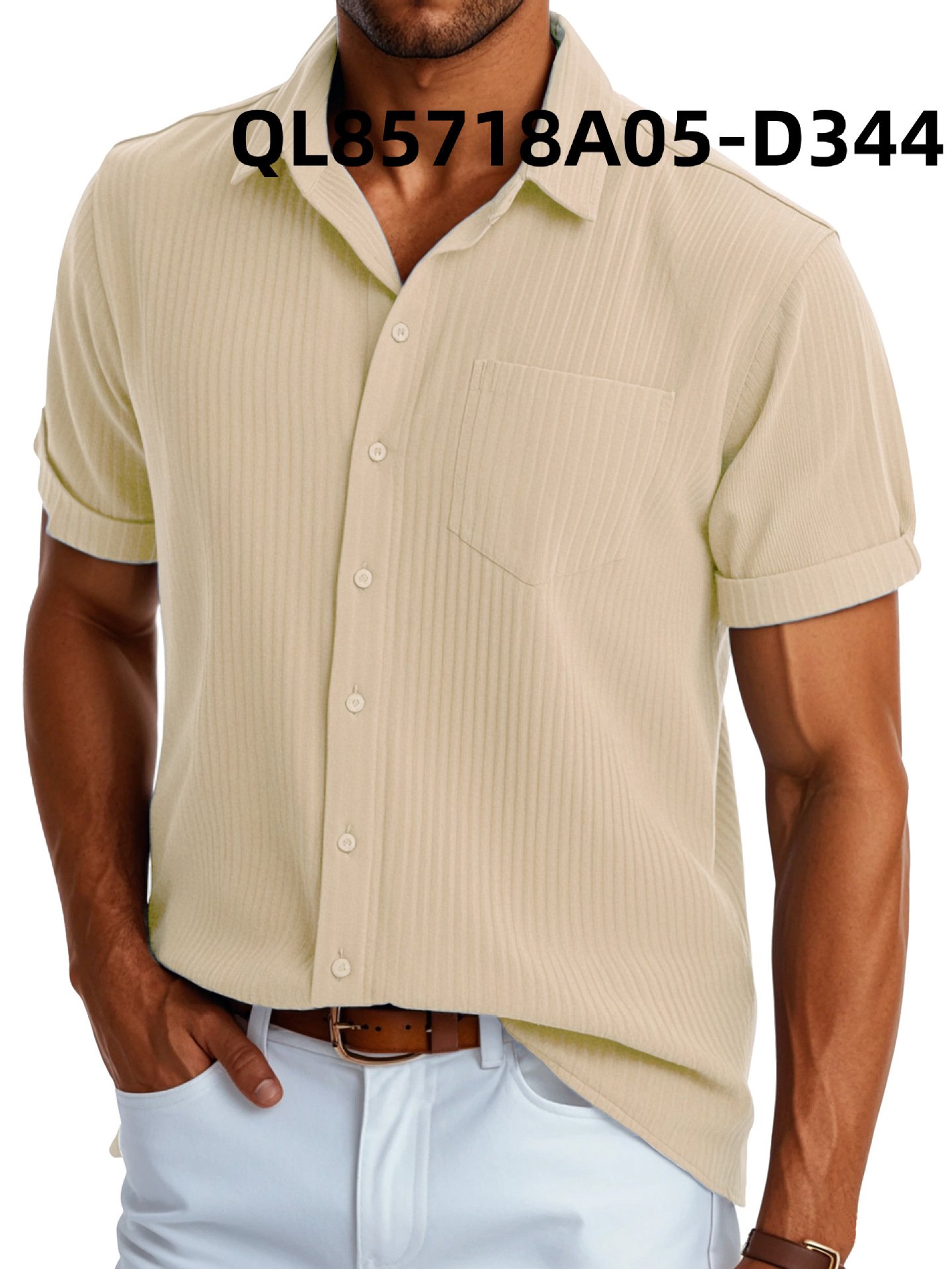 Men's Loose Trendy Short Sleeve Lapel Shirt - Image 4