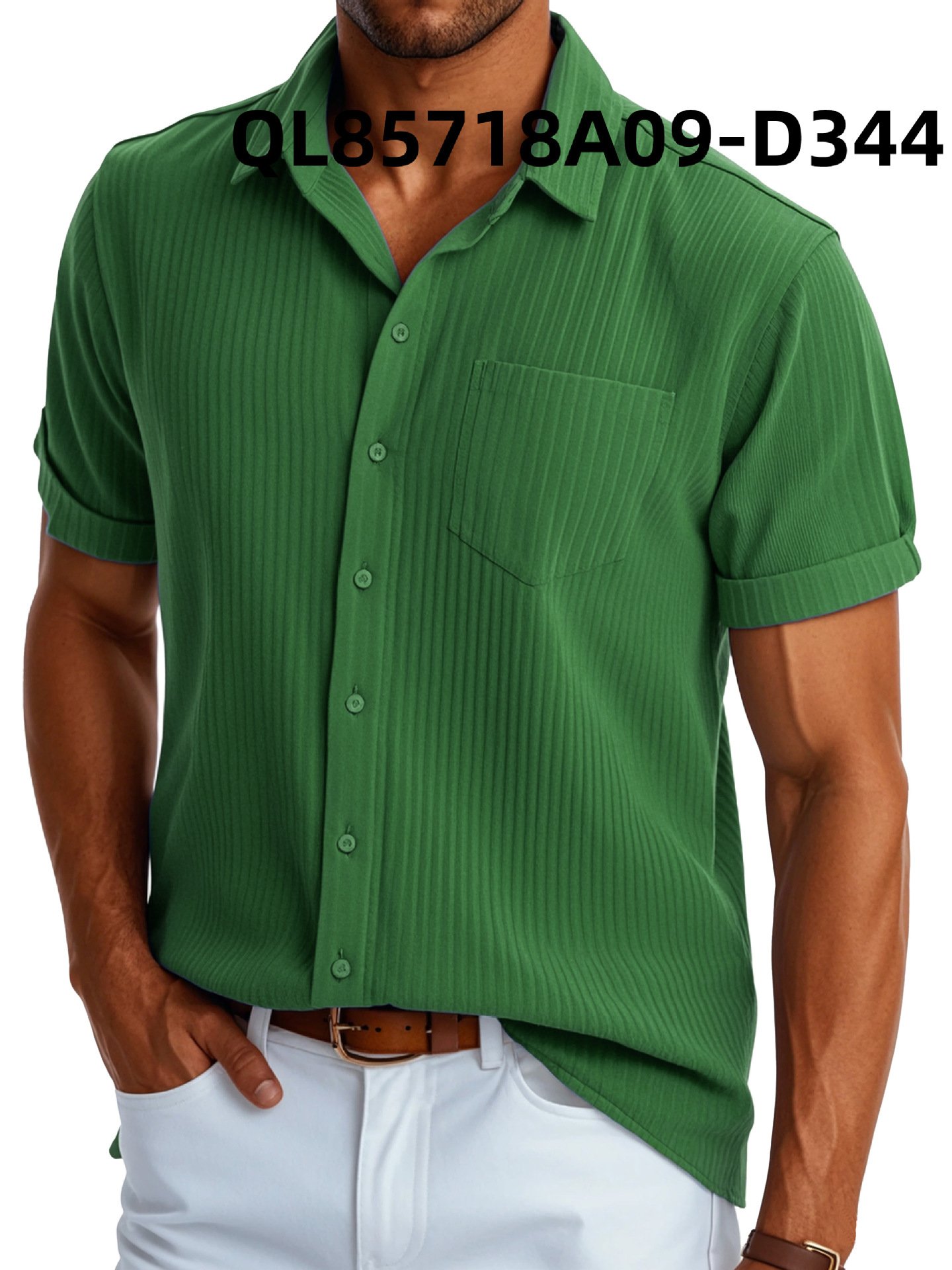 Men's Loose Trendy Short Sleeve Lapel Shirt - Image 8