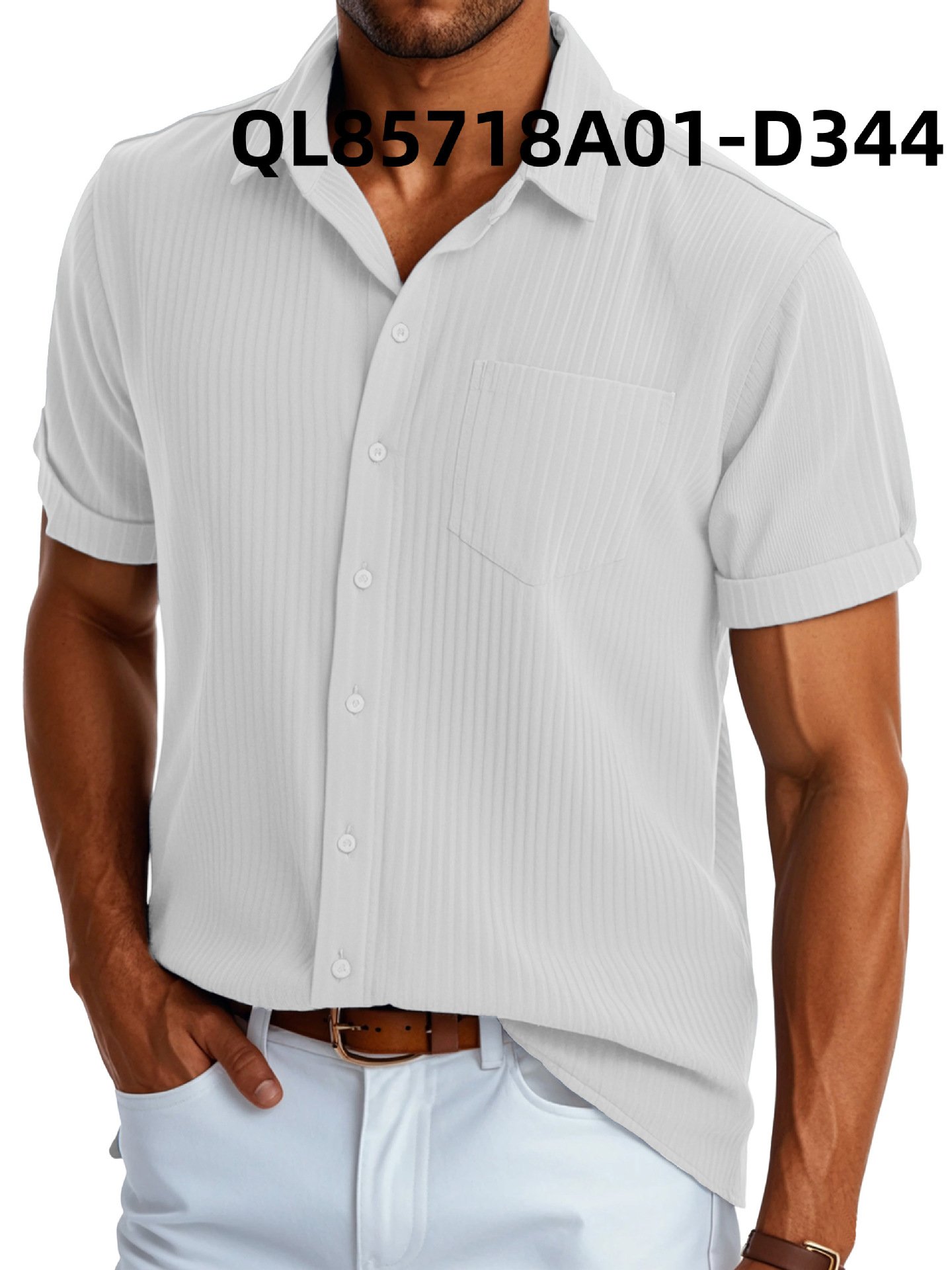 Men's Loose Trendy Short Sleeve Lapel Shirt - Image 2