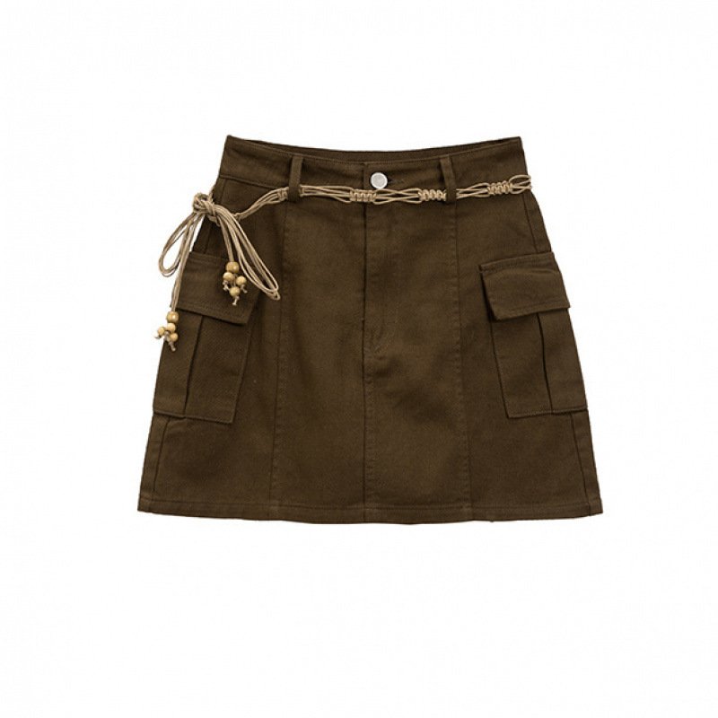 High Waist Slimming Small Word Hot Girl Hip Short Pantskirt - Image 4