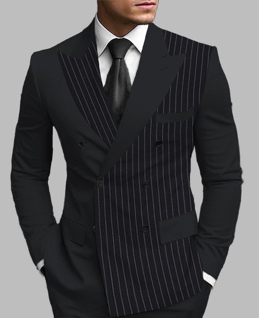 New Men's Printed Posterior Median Split Suit Jacket - Image 6
