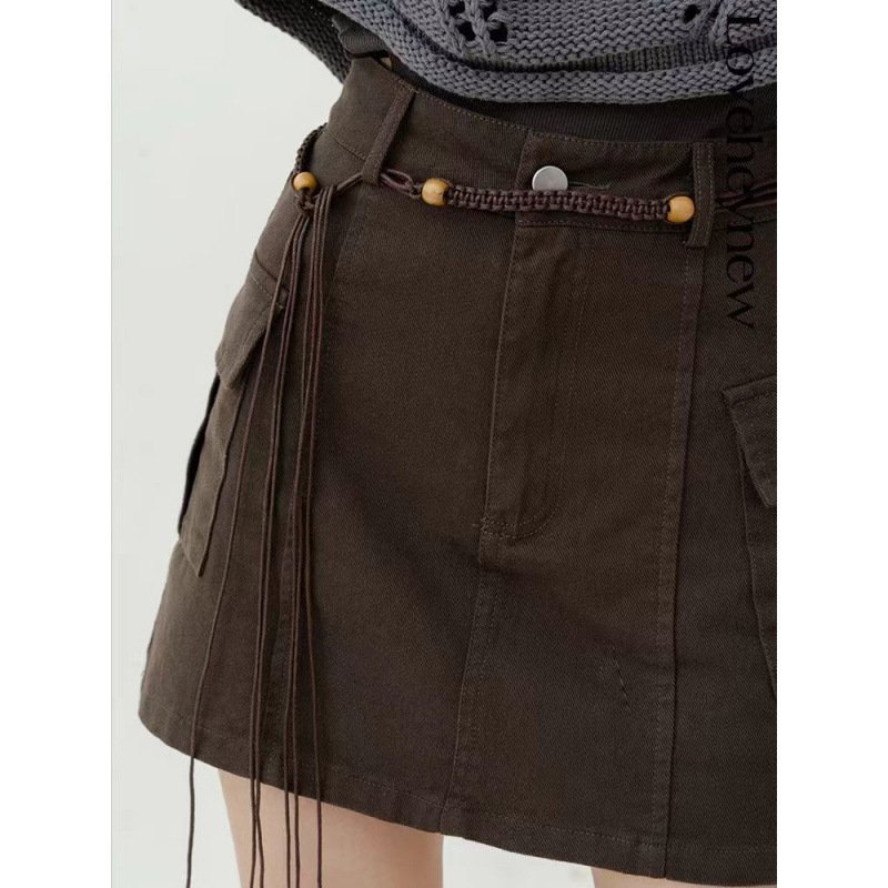 High Waist Slimming Small Word Hot Girl Hip Short Pantskirt - Image 6