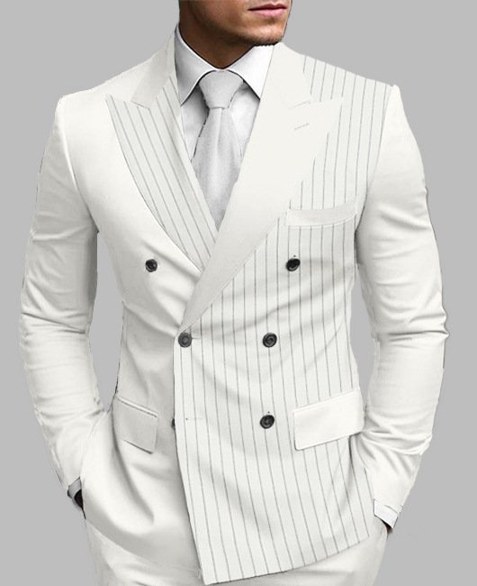 New Men's Printed Posterior Median Split Suit Jacket - Image 10
