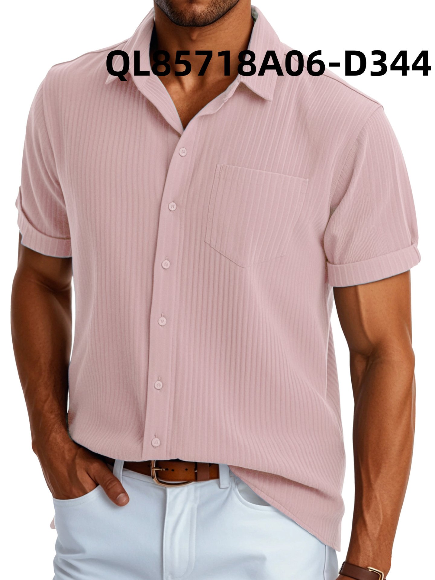 Men's Loose Trendy Short Sleeve Lapel Shirt - Image 7