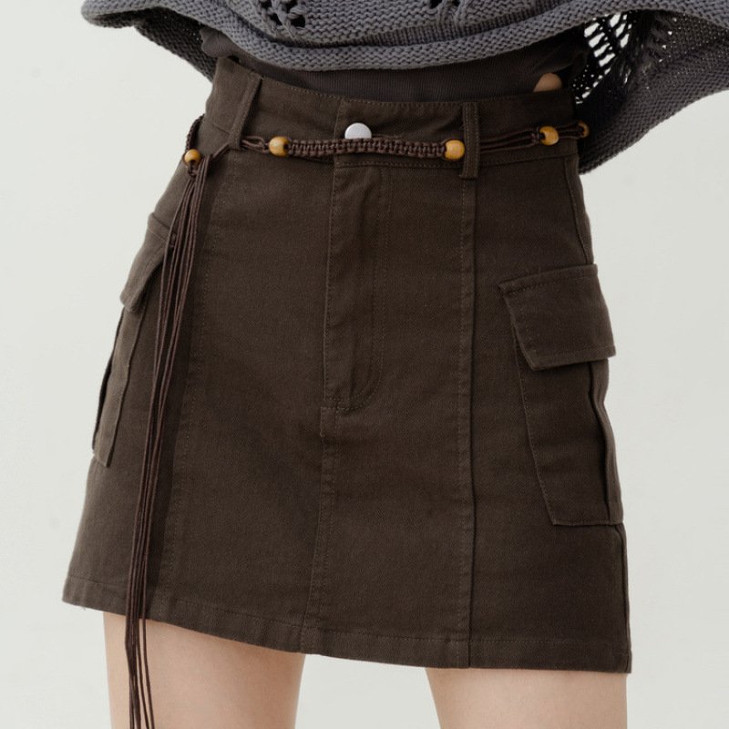 High Waist Slimming Small Word Hot Girl Hip Short Pantskirt - Image 2