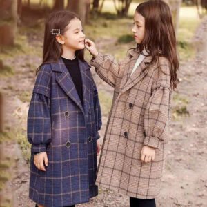 Girls' Woolen Coats For  Big Children