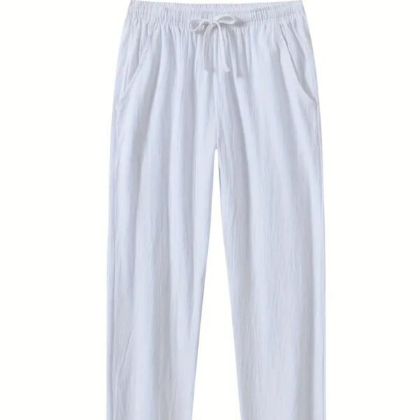 Cotton And Linen Beach Pants Men's Loose Casual - Image 4