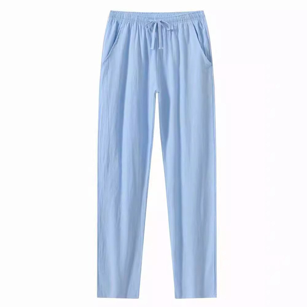 Cotton And Linen Beach Pants Men's Loose Casual - Image 5