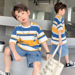 Boys Summer Casual T-Shirt Shorts Set