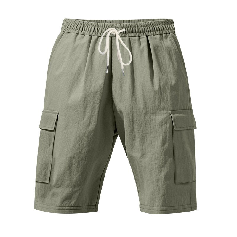 Men's Air-permeable Beachwear Linen Loose Multi-pocket Casual Shorts - Image 6