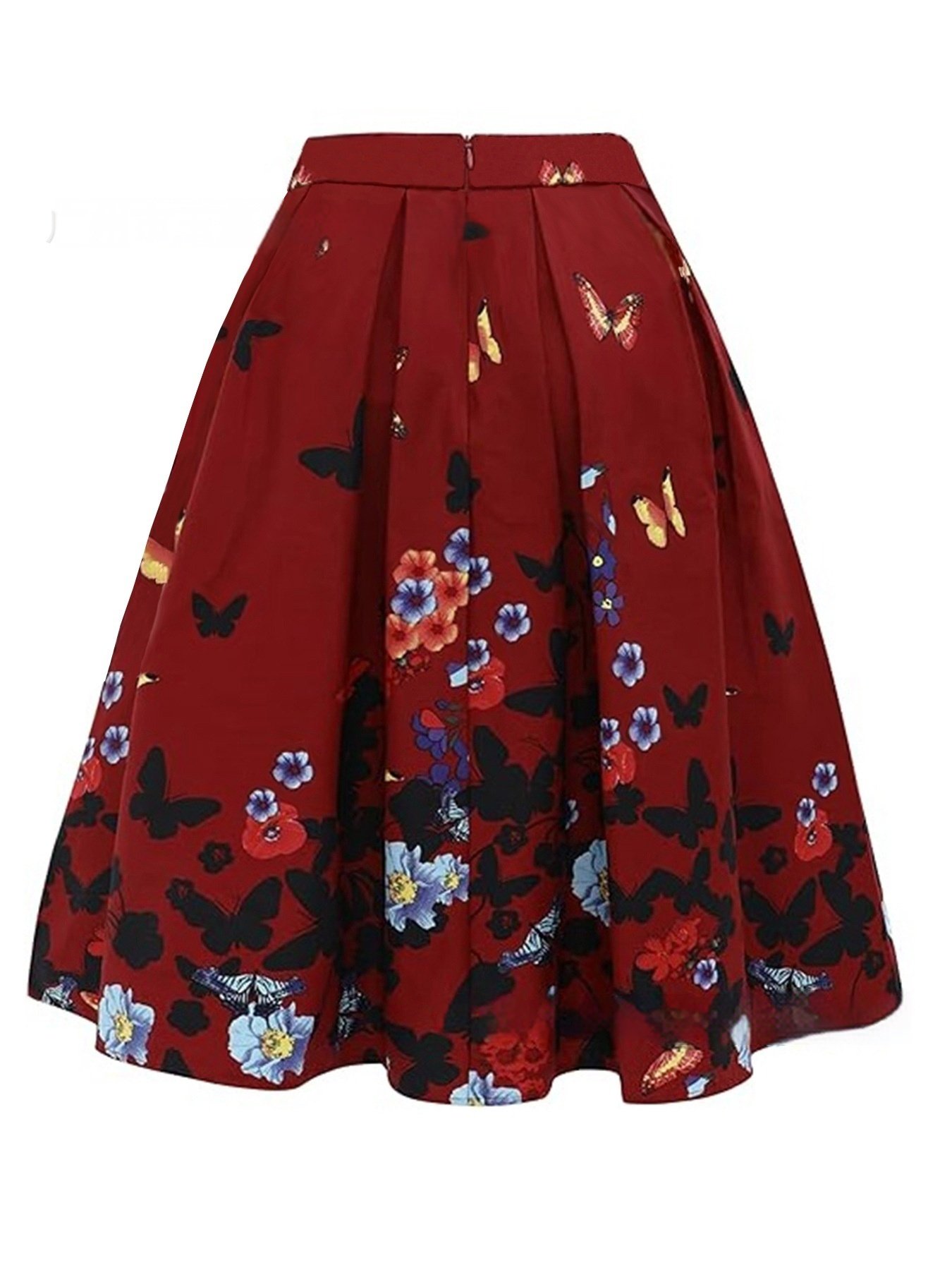 European And American Vintage Printed Floral Skirt - Image 4