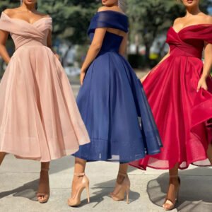 Womens Solid Casual Party Night Dress