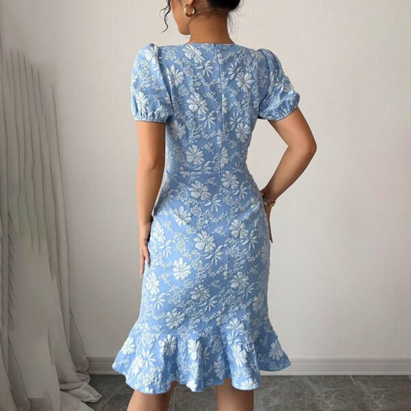 Women's Floral Jacquard Dress - Image 4
