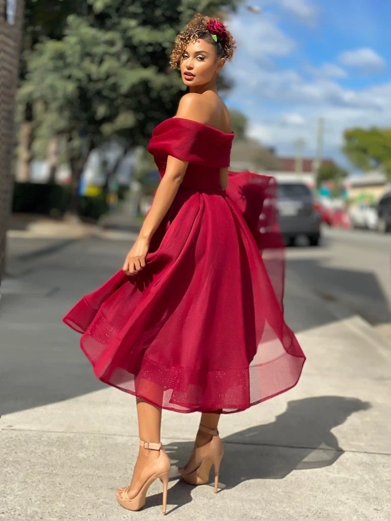 Womens Solid Casual Party Night Dress - Image 2