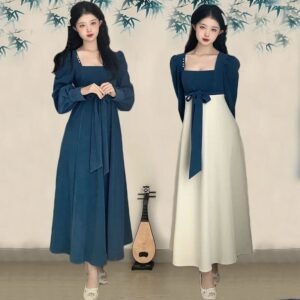 Elegant Slim Square Collar High Waist Skirt