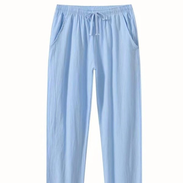 Cotton And Linen Beach Pants Men's Loose Casual - Image 7