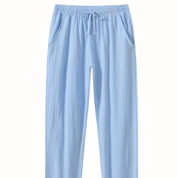 Cotton And Linen Beach Pants Men's Loose Casual - Image 7