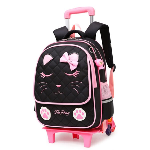 Children's Two-three-wheel Trolley Schoolbag Detachable - Image 8