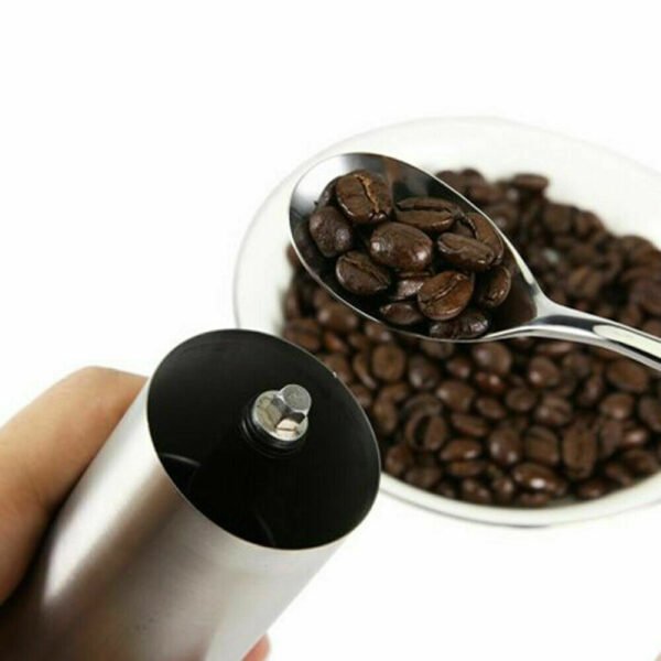 Home Portable Manual Coffee Grinder, Stainless Steel with Ceramic Burr Bean Mill - Image 9