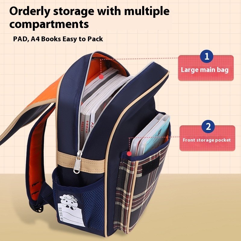 Waterproof Decompression British Style Kindergarten Backpack - Image 8
