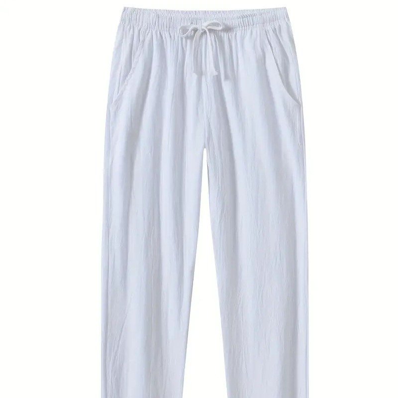 Cotton And Linen Beach Pants Men's Loose Casual - Image 2