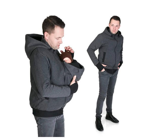 Two in one multifunctional kangaroo dad sweater - Image 4