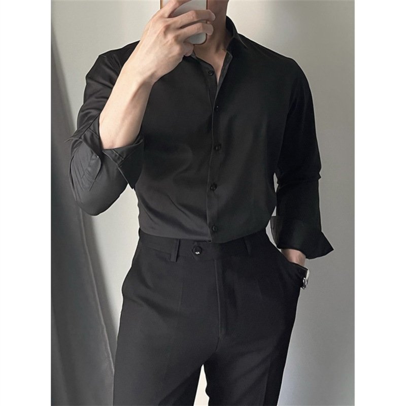 Men's Spring And Summer Leisure Korean Slim Fit Shirt - Image 5