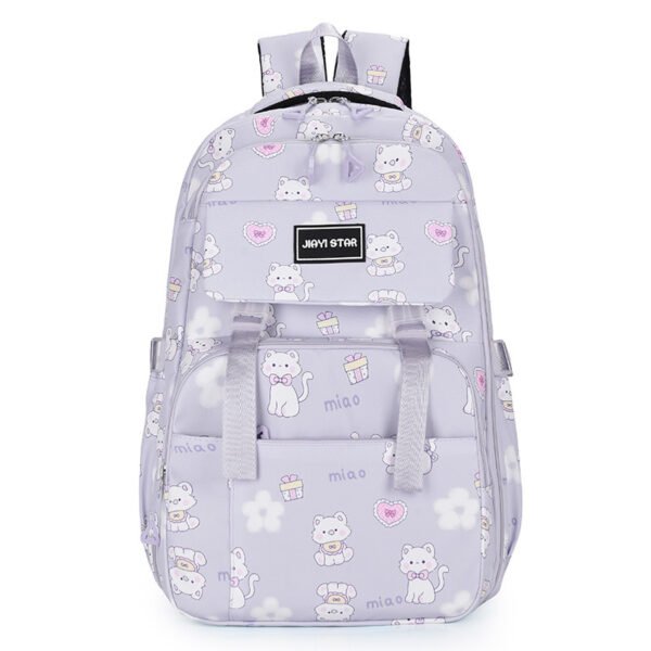 Cartoon Rabbit Pattern Printed Large Capacity Backpack - Image 9