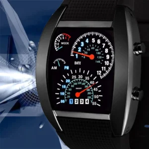 Racing dashboard electronic watch fashion sports aviation LED electronic watch men and women students personalised watch