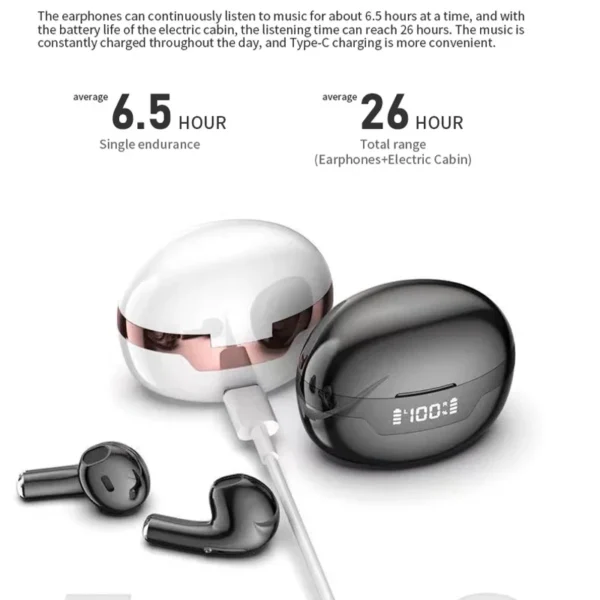 J97 TWS Bluetooth Earphone True Wireless Earbuds In-Ear Headphones Touch Control Waterproof Sports Headest With Mic For Phone - Image 6