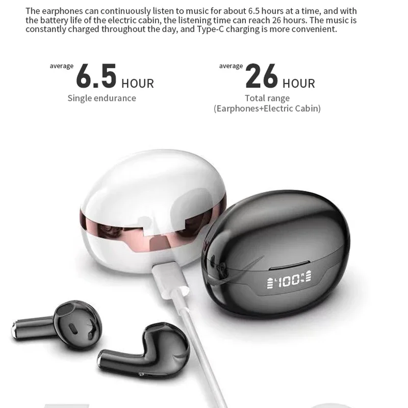 J97 TWS Bluetooth Earphone True Wireless Earbuds In-Ear Headphones Touch Control Waterproof Sports Headest With Mic For Phone - Image 6