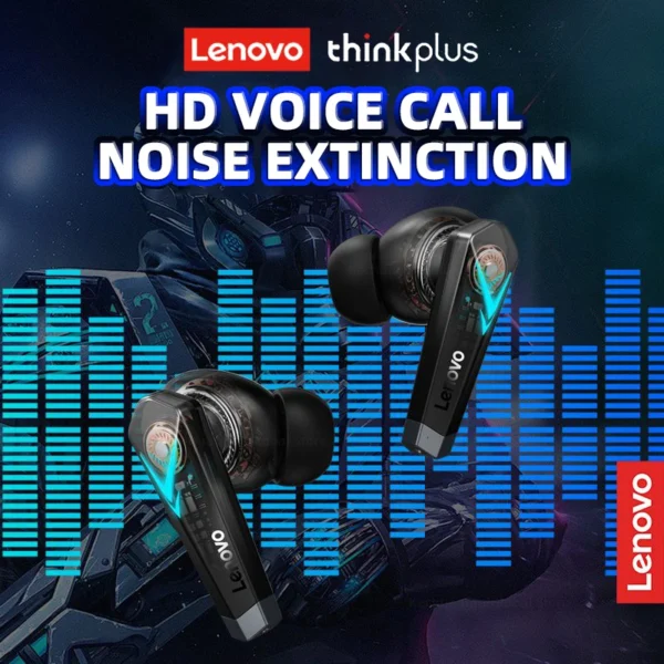 Original Lenovo LP6 TWS Gaming Earbuds Noice Cancelling Wireless Earphone HIFI Music Bluetooth Headphones with Dual Mode Headset - Image 4