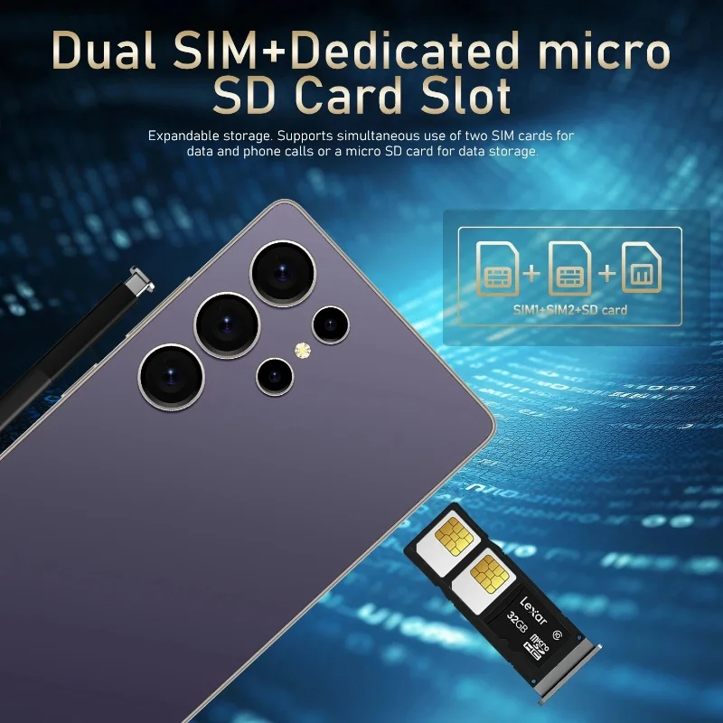Global Vision S25 Ultra Smartphone 5G Android 12 8GB RAM 512GB ROM 6.8 Inch Phone 1920x1080HD 24+48MP 4 5G Network Mobile Phones - Image 5