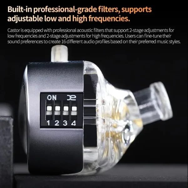 KZ Castor In Ear HiFi Earphone 2DD Dynamic High-end Tunable Balanced Armature Earphones Monitor Headphone Cancelling Earbuds - Image 5