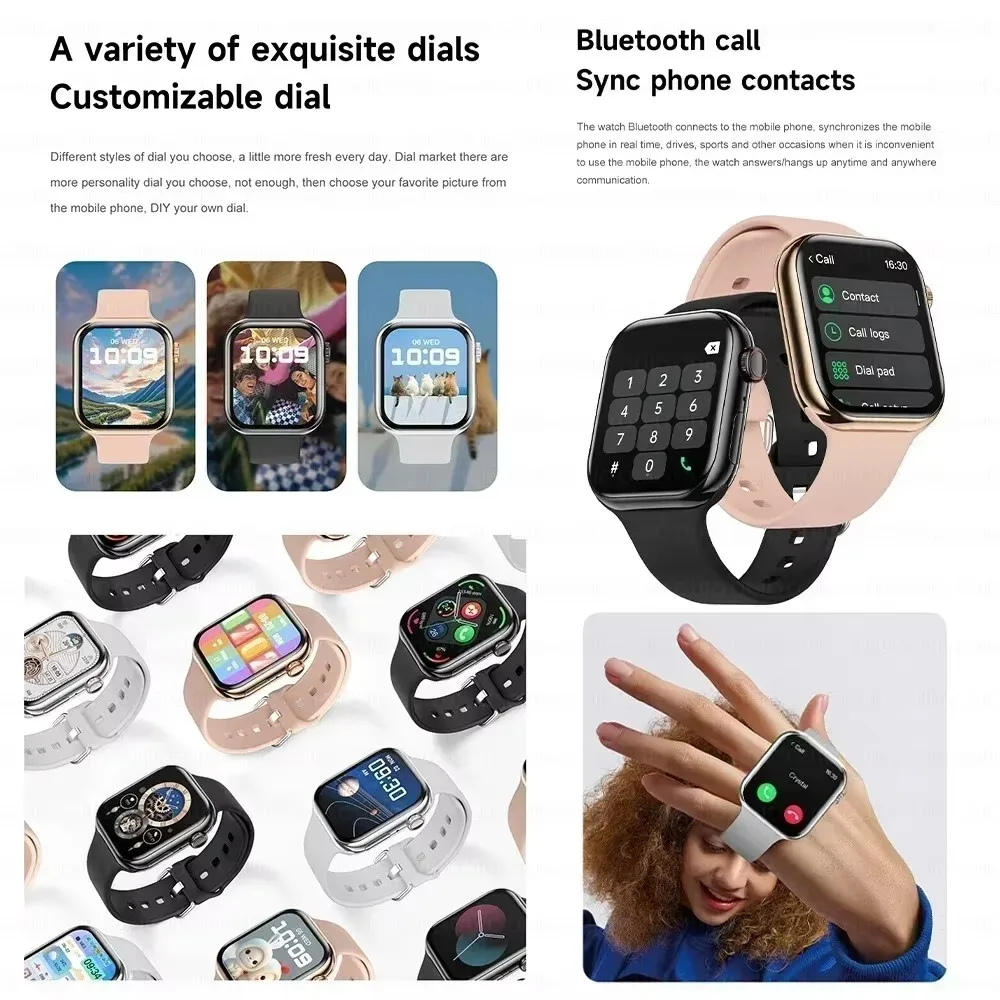 New 2025 Original For Apple Watch 10 Smart Watch Men Body Temperature Bluetooth Call NFC GPS Sports Women SmartWatch for Apple - Image 3