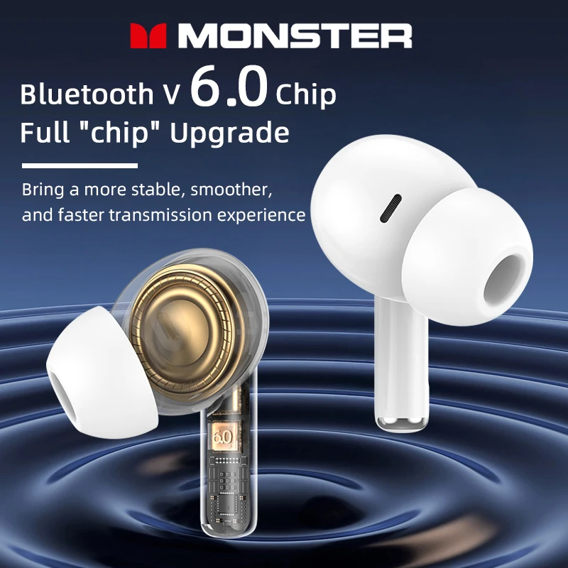Monster MQT39 Wireless Bluetooth 6.0 Earphones TWS Hifi Stereo Headphones Noise Reduction Gaming Earbuds Sports Headset With Mic - Image 3