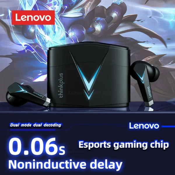 Original Lenovo LP6 TWS Gaming Earbuds Noice Cancelling Wireless Earphone HIFI Music Bluetooth Headphones with Dual Mode Headset - Image 2
